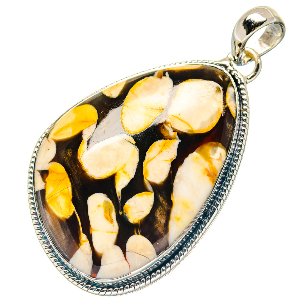 Peanut Wood Jasper Pendants handcrafted by Ana Silver Co - PD19127