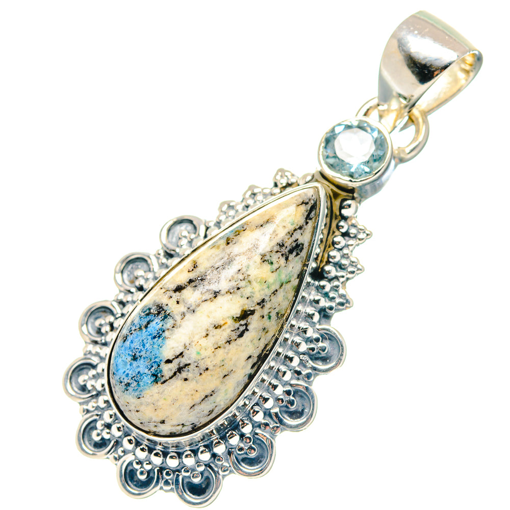 K2 Blue Azurite Pendants handcrafted by Ana Silver Co - PD19144