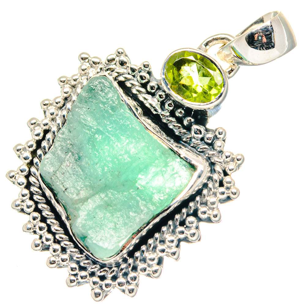 Green Tourmaline Pendants handcrafted by Ana Silver Co - PD19156