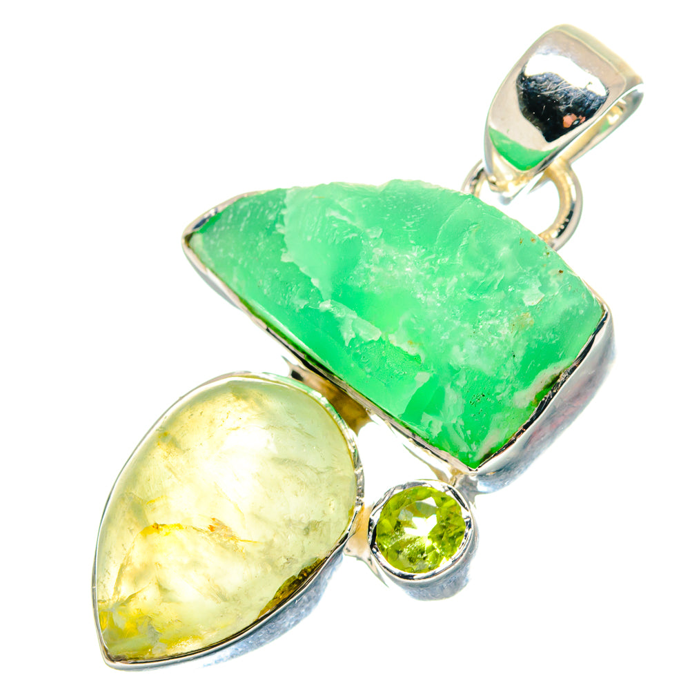 Chrysoprase Pendants handcrafted by Ana Silver Co - PD19166
