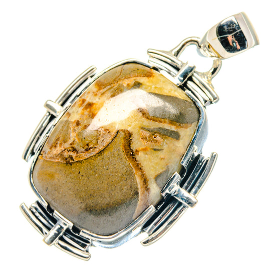 Septarian Nodule Pendants handcrafted by Ana Silver Co - PD19175