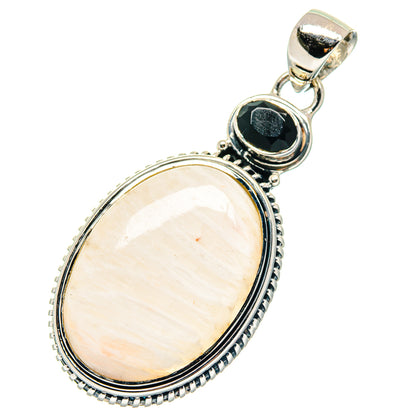 White Scolecite Pendants handcrafted by Ana Silver Co - PD19179