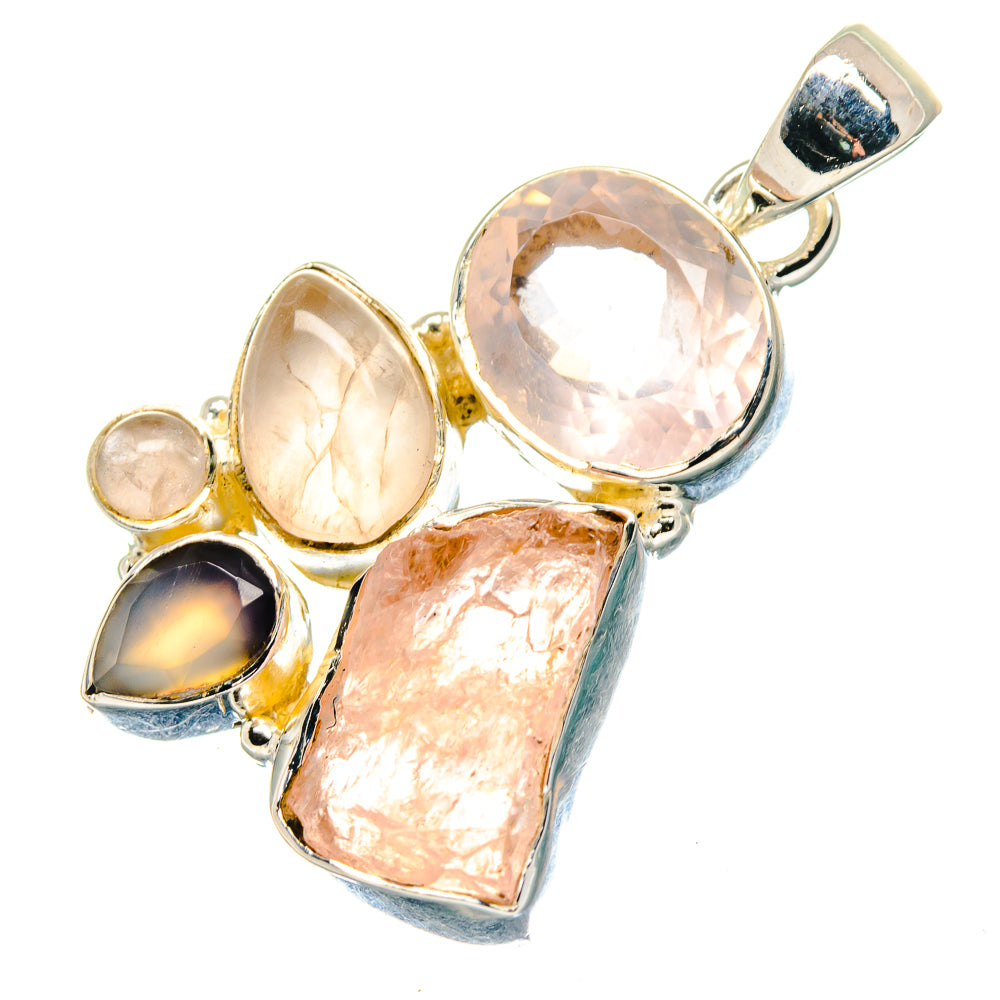 Rose Quartz Pendants handcrafted by Ana Silver Co - PD19184