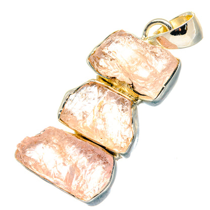 Rose Quartz Pendants handcrafted by Ana Silver Co - PD19190