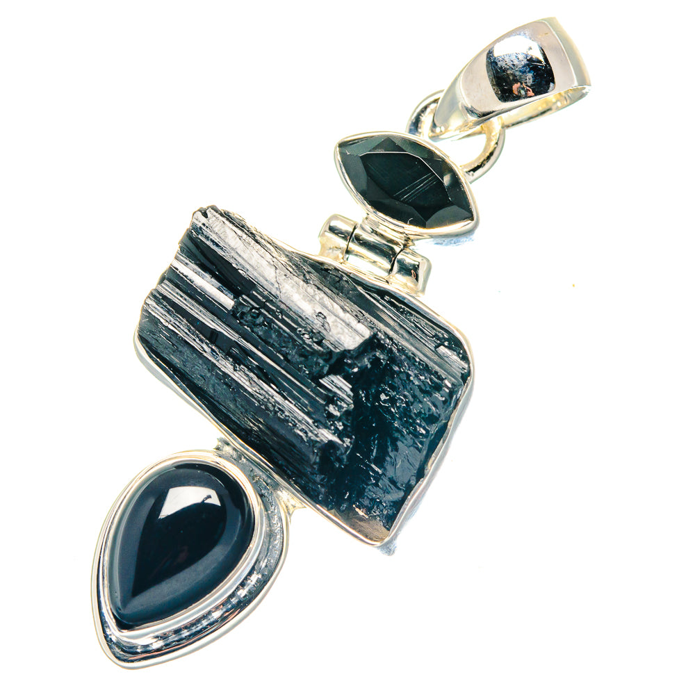 Black Tourmaline Pendants handcrafted by Ana Silver Co - PD19225