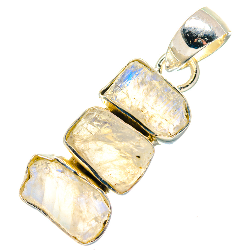 Rainbow Moonstone Pendants handcrafted by Ana Silver Co - PD19227