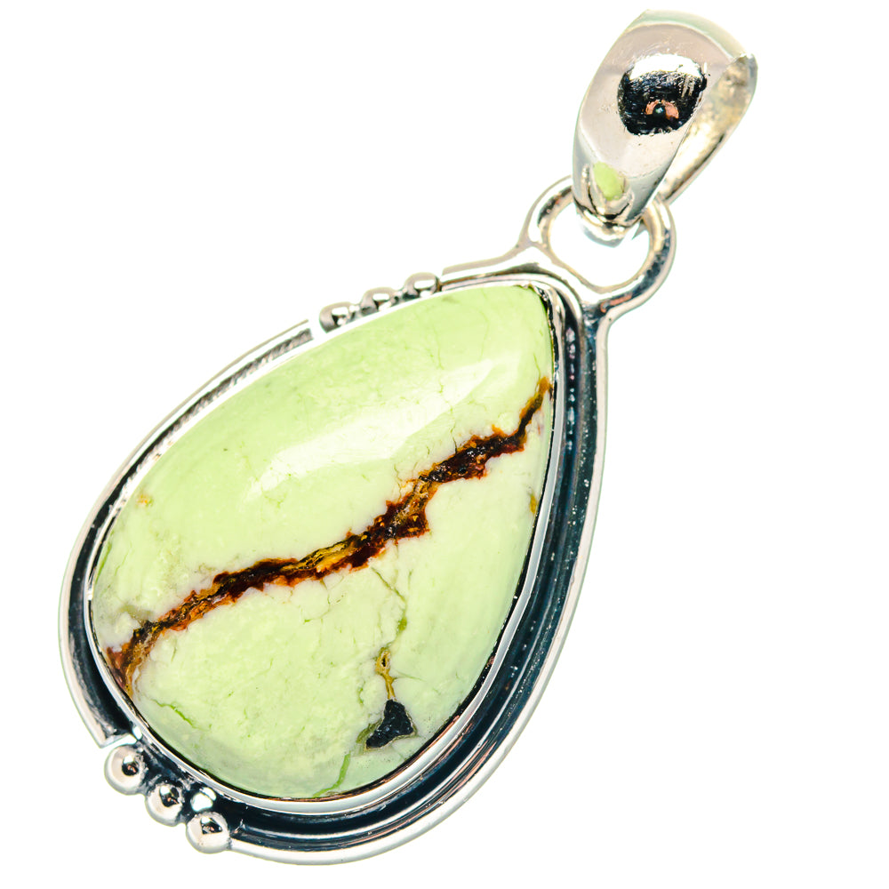 Lemon Chrysoprase Pendants handcrafted by Ana Silver Co - PD19244