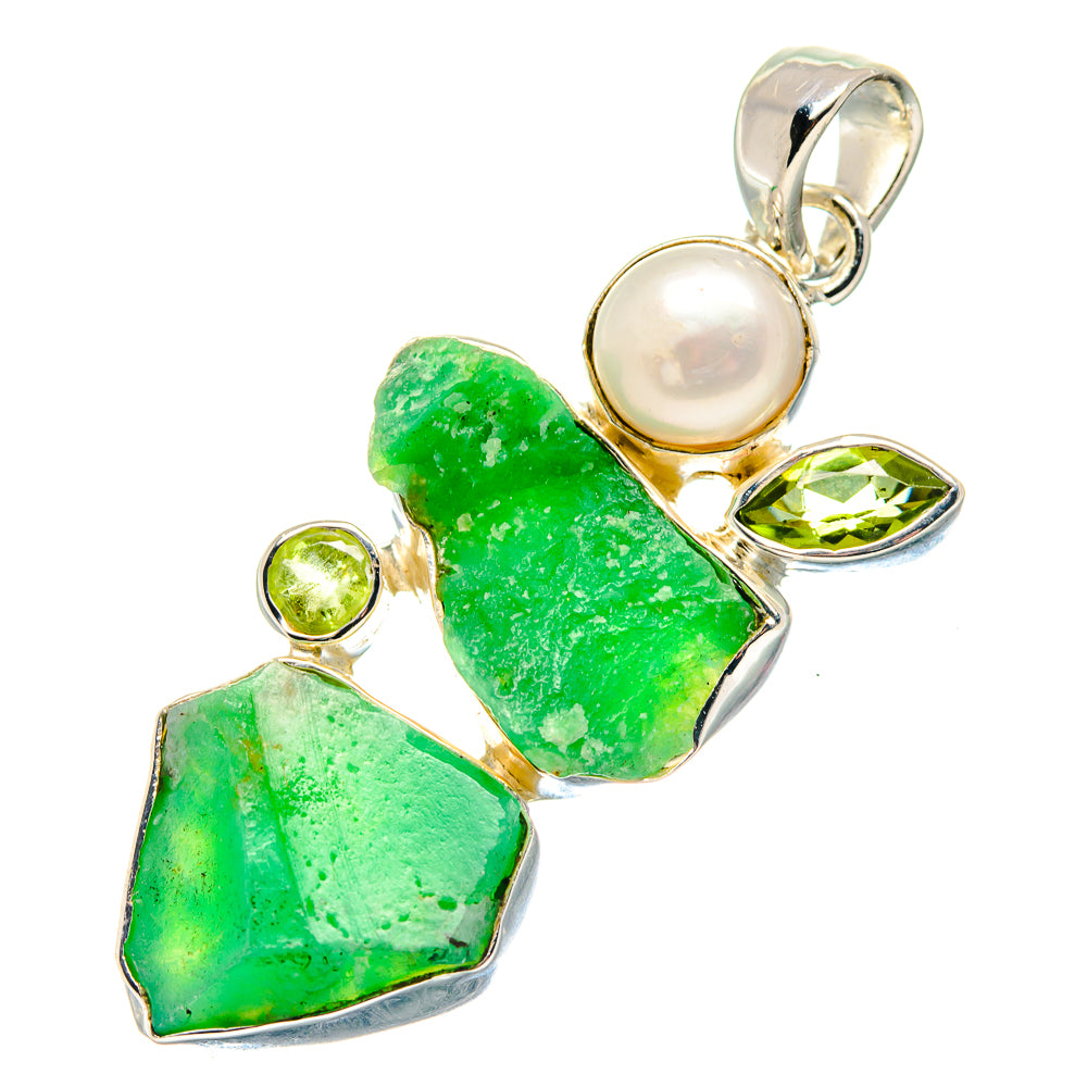 Chrysoprase Pendants handcrafted by Ana Silver Co - PD19264