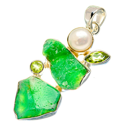 Chrysoprase Pendants handcrafted by Ana Silver Co - PD19264
