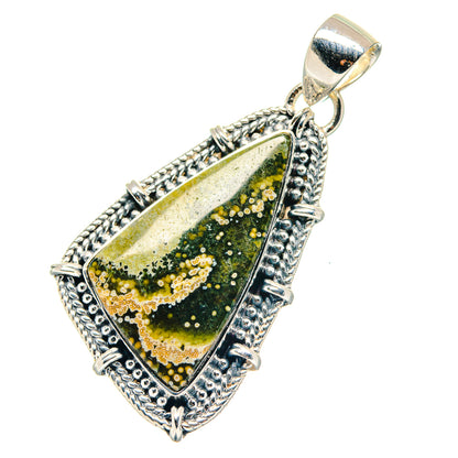 Ocean Jasper Pendants handcrafted by Ana Silver Co - PD19270 - Photo 2