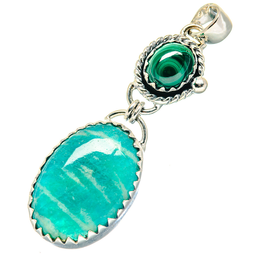 Amazonite Pendants handcrafted by Ana Silver Co - PD19272