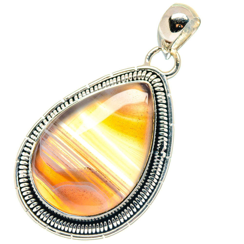 Botswana Agate Pendants handcrafted by Ana Silver Co - PD19275