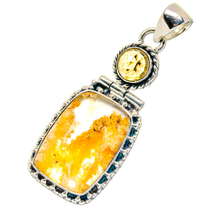 Plume Agate Pendants handcrafted by Ana Silver Co - PD19289