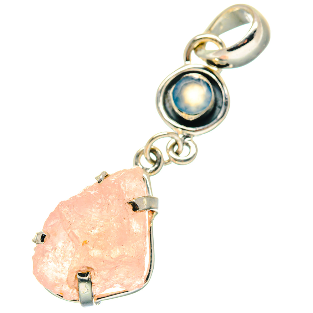 Rose Quartz Pendants handcrafted by Ana Silver Co - PD19292