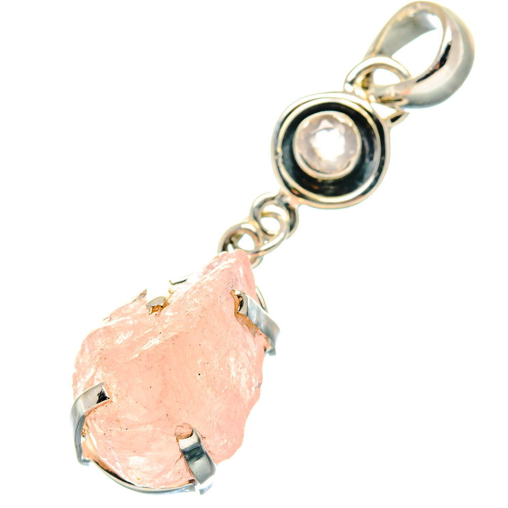 Rose Quartz Pendants handcrafted by Ana Silver Co - PD19294