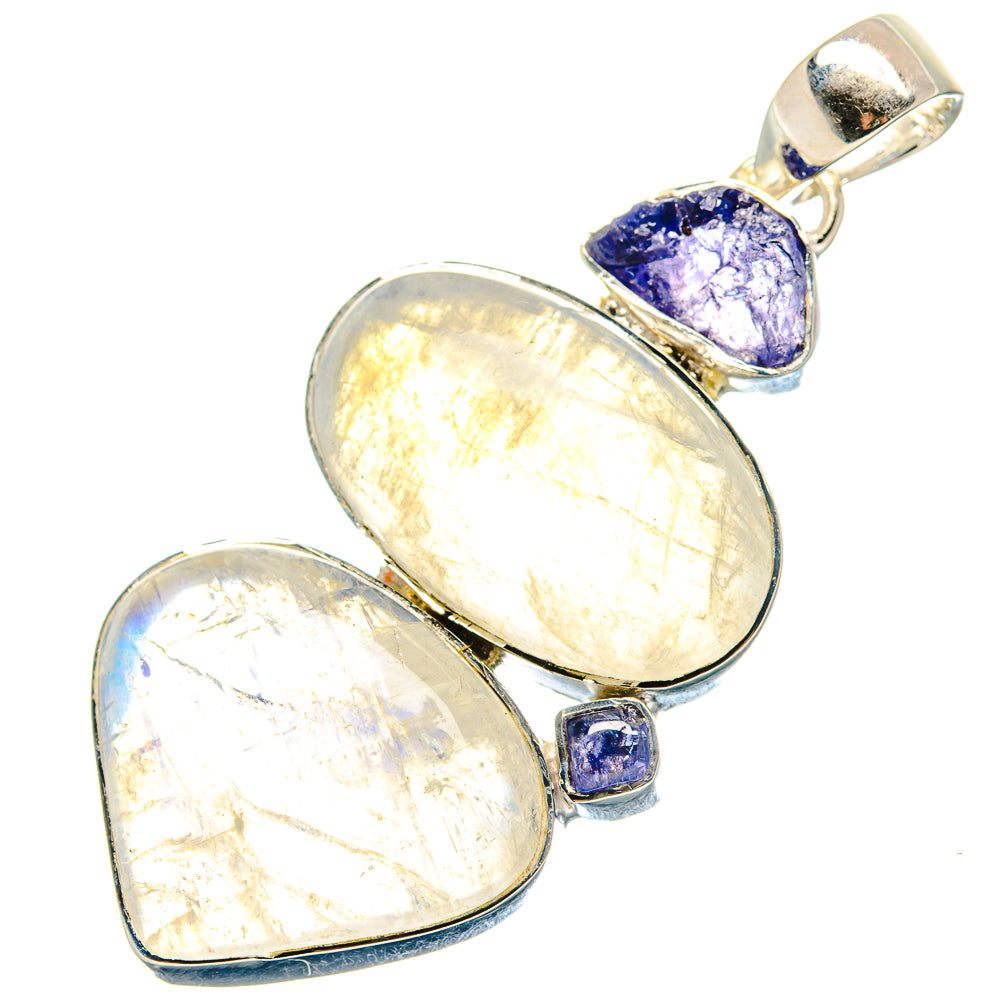 Rainbow Moonstone Pendants handcrafted by Ana Silver Co - PD19322