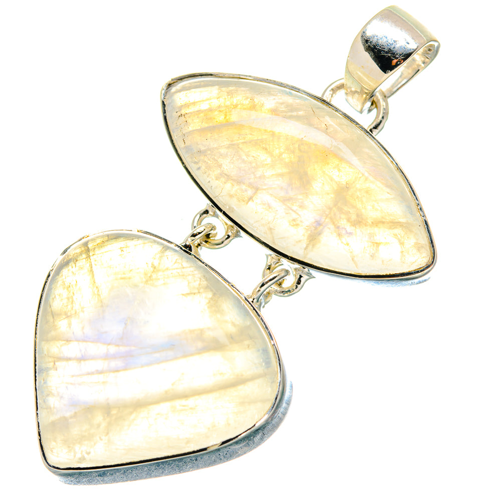 Rainbow Moonstone Pendants handcrafted by Ana Silver Co - PD19326