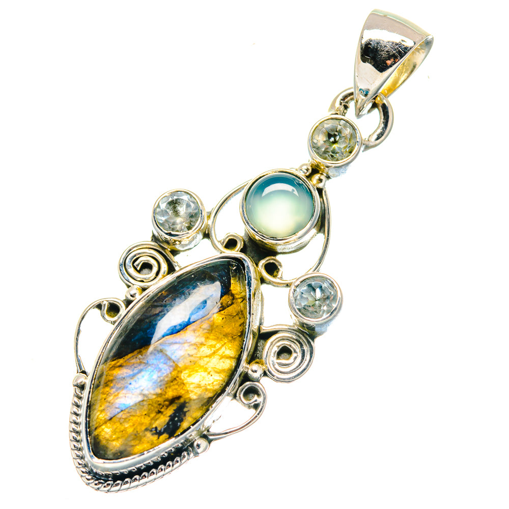 Labradorite Pendants handcrafted by Ana Silver Co - PD19337