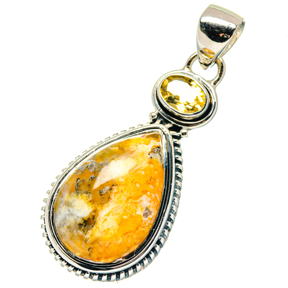Plume Agate Pendants handcrafted by Ana Silver Co - PD19367 - Photo 2