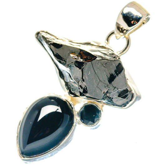 Black Tourmaline Pendants handcrafted by Ana Silver Co - PD19401