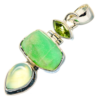 Green Tourmaline Pendants handcrafted by Ana Silver Co - PD19435