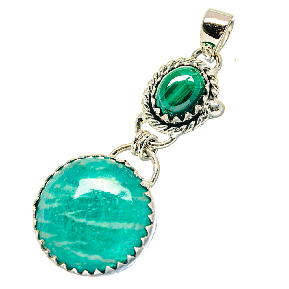 Amazonite Pendants handcrafted by Ana Silver Co - PD19436