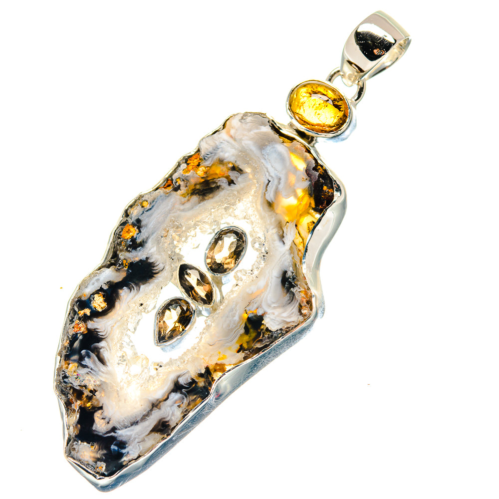 Apatite, Garnet Pendants handcrafted by Ana Silver Co - PD19437