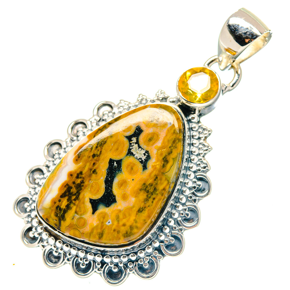 Rainbow Moonstone Pendants handcrafted by Ana Silver Co - PD19441