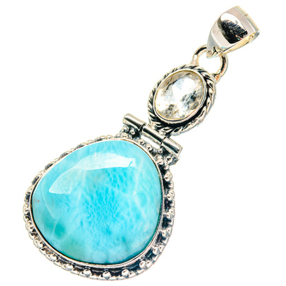Blue Copper Composite Turquoise Earrings handcrafted by Ana Silver Co - PD19447