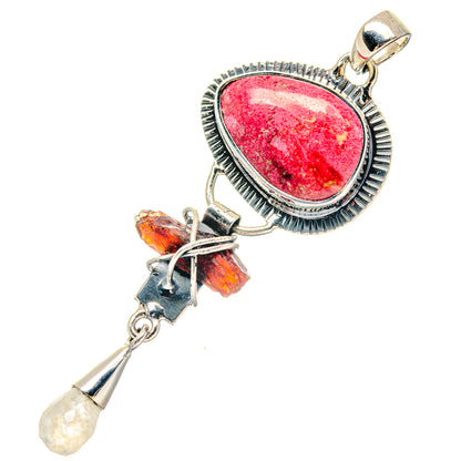 Golden Pietersite, Carnelian, Garnet Earrings handcrafted by Ana Silver Co - PD19479
