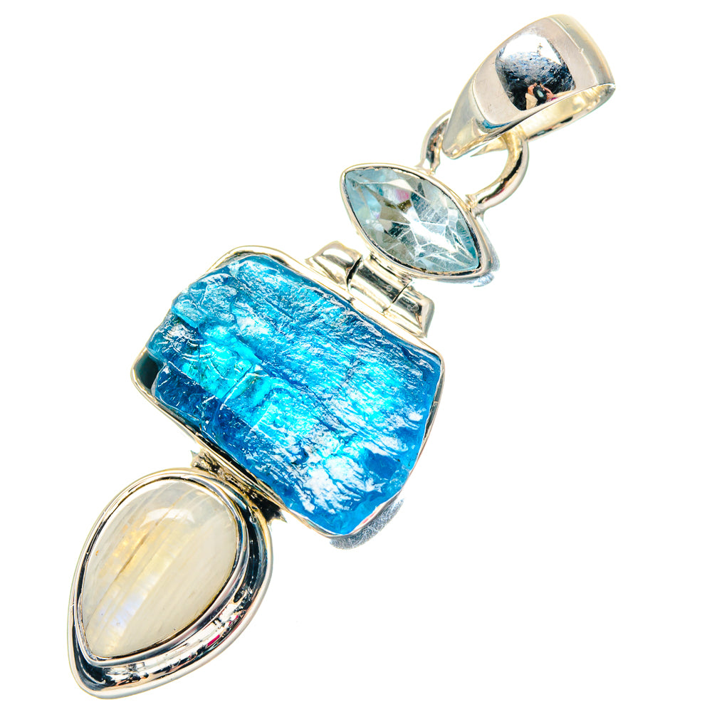 Rainbow Moonstone Pendants handcrafted by Ana Silver Co - PD19537