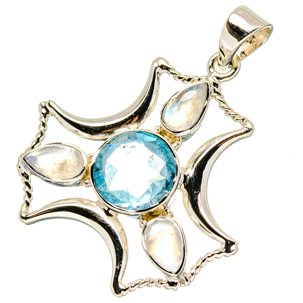 Blue Topaz Pendants handcrafted by Ana Silver Co - PD19639