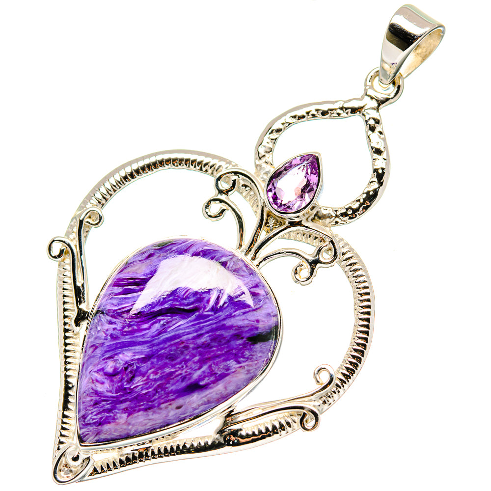 Charoite Pendants handcrafted by Ana Silver Co - PD19641