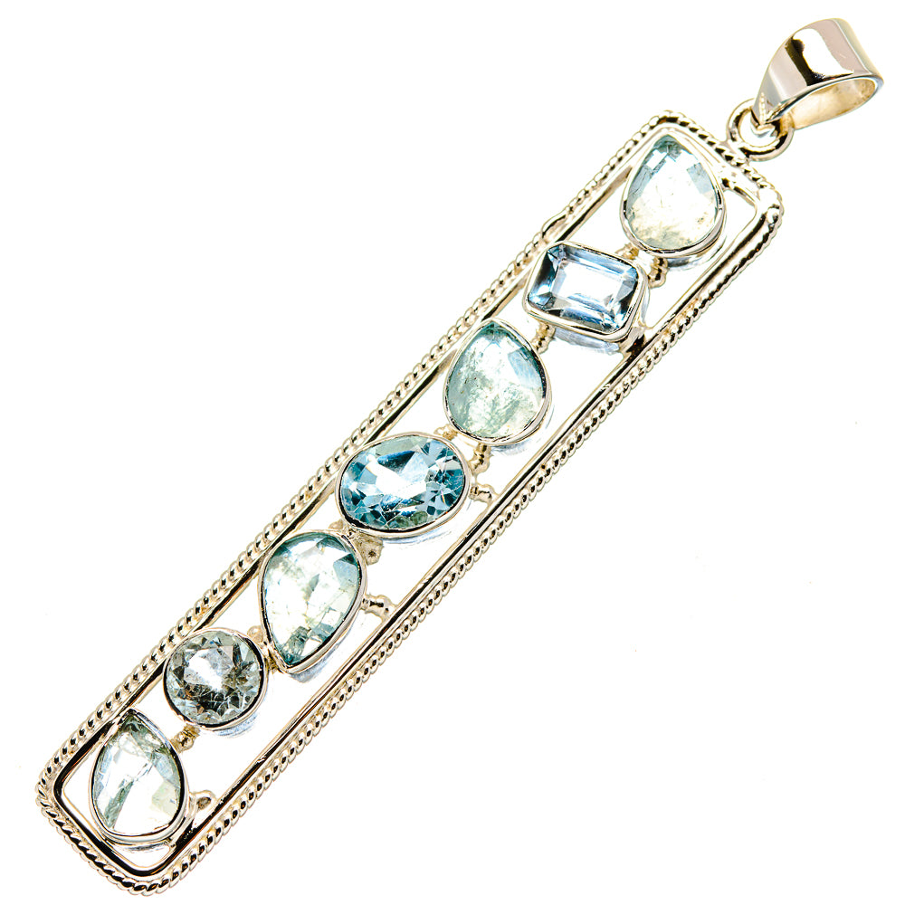Blue Topaz Pendants handcrafted by Ana Silver Co - PD19642
