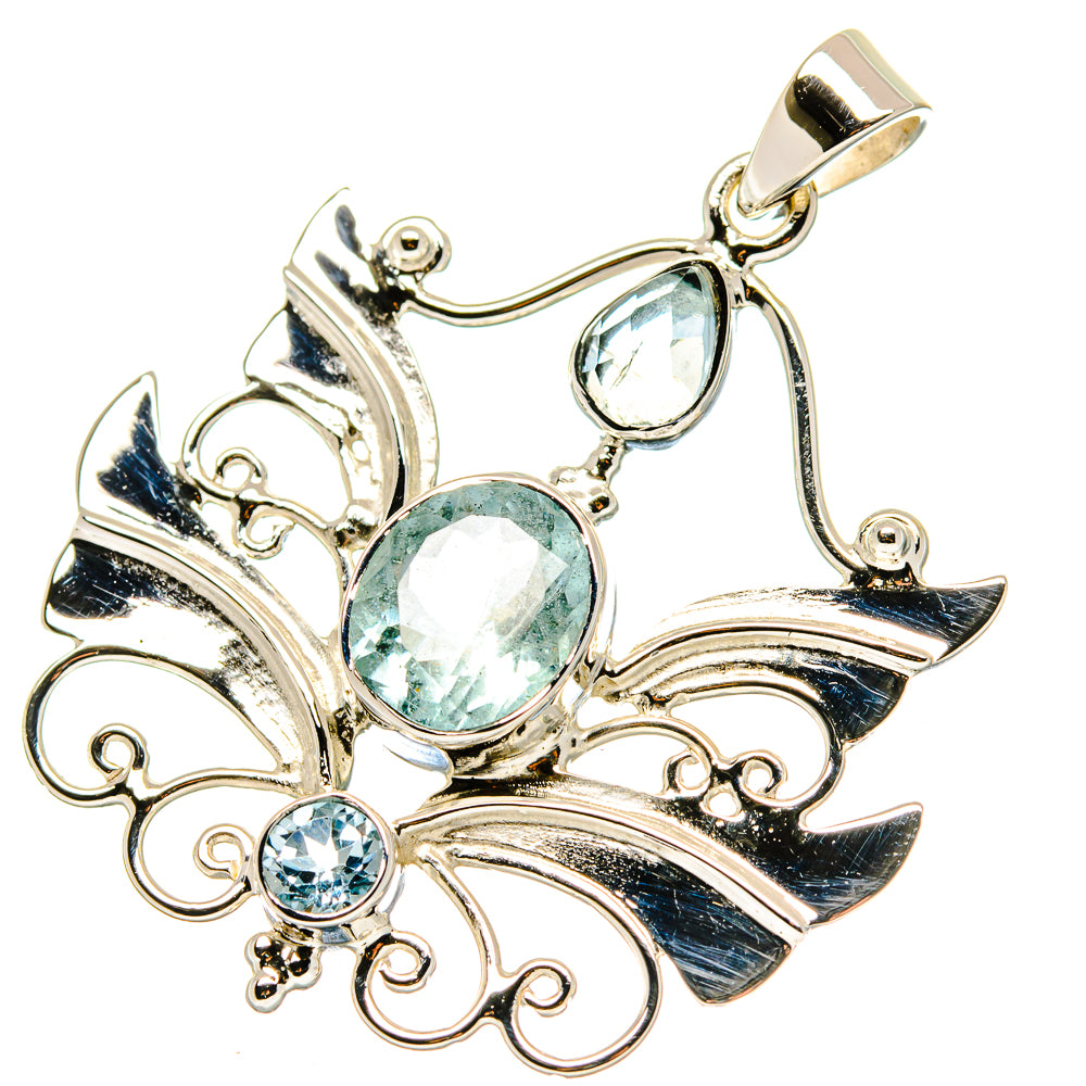 Aquamarine Pendants handcrafted by Ana Silver Co - PD19652