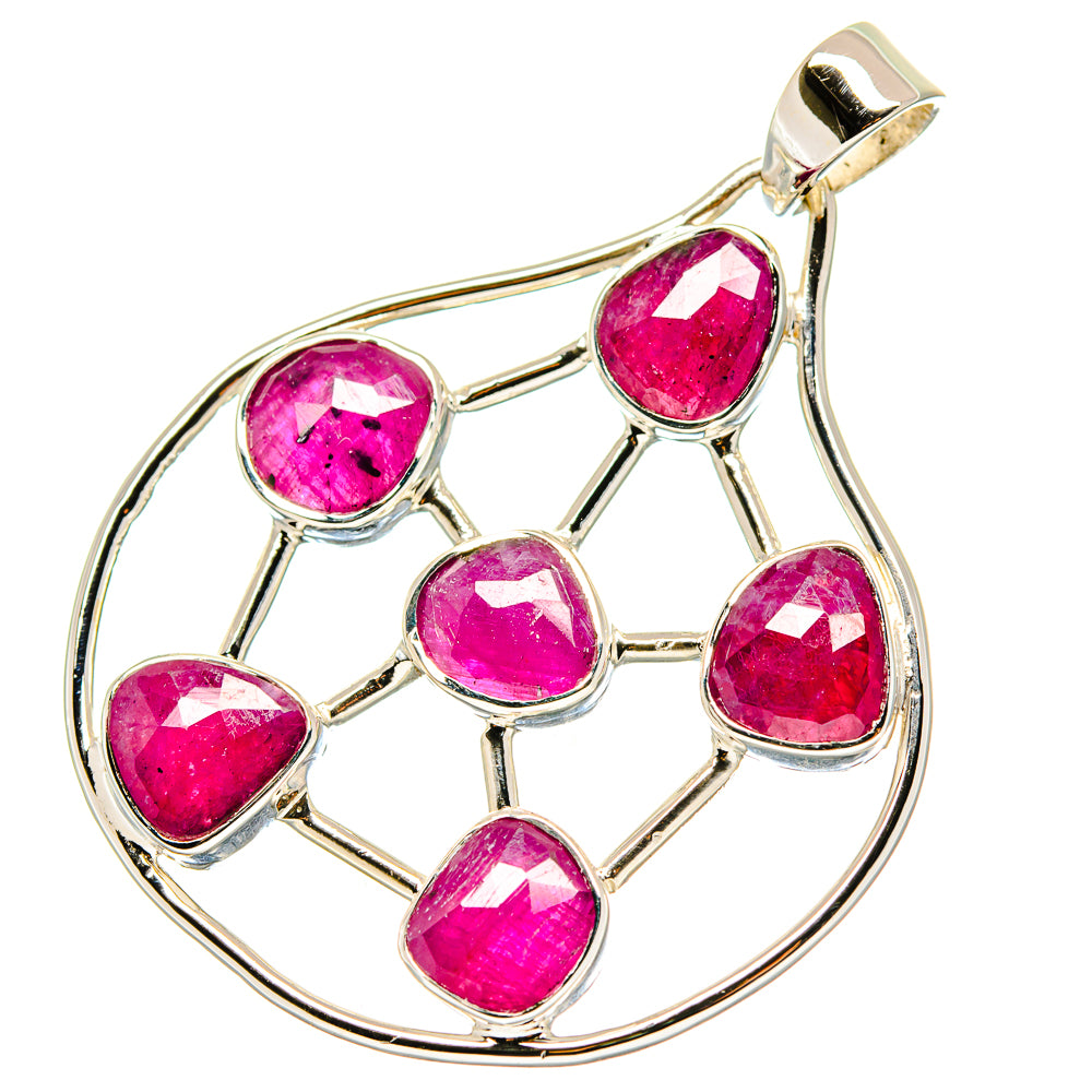Ruby Pendants handcrafted by Ana Silver Co - PD19663