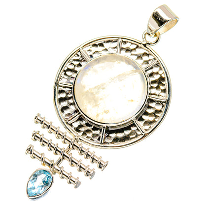 Rainbow Moonstone Pendants handcrafted by Ana Silver Co - PD19665