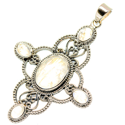 Rainbow Moonstone Pendants handcrafted by Ana Silver Co - PD19666