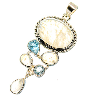 Rainbow Moonstone Pendants handcrafted by Ana Silver Co - PD19667