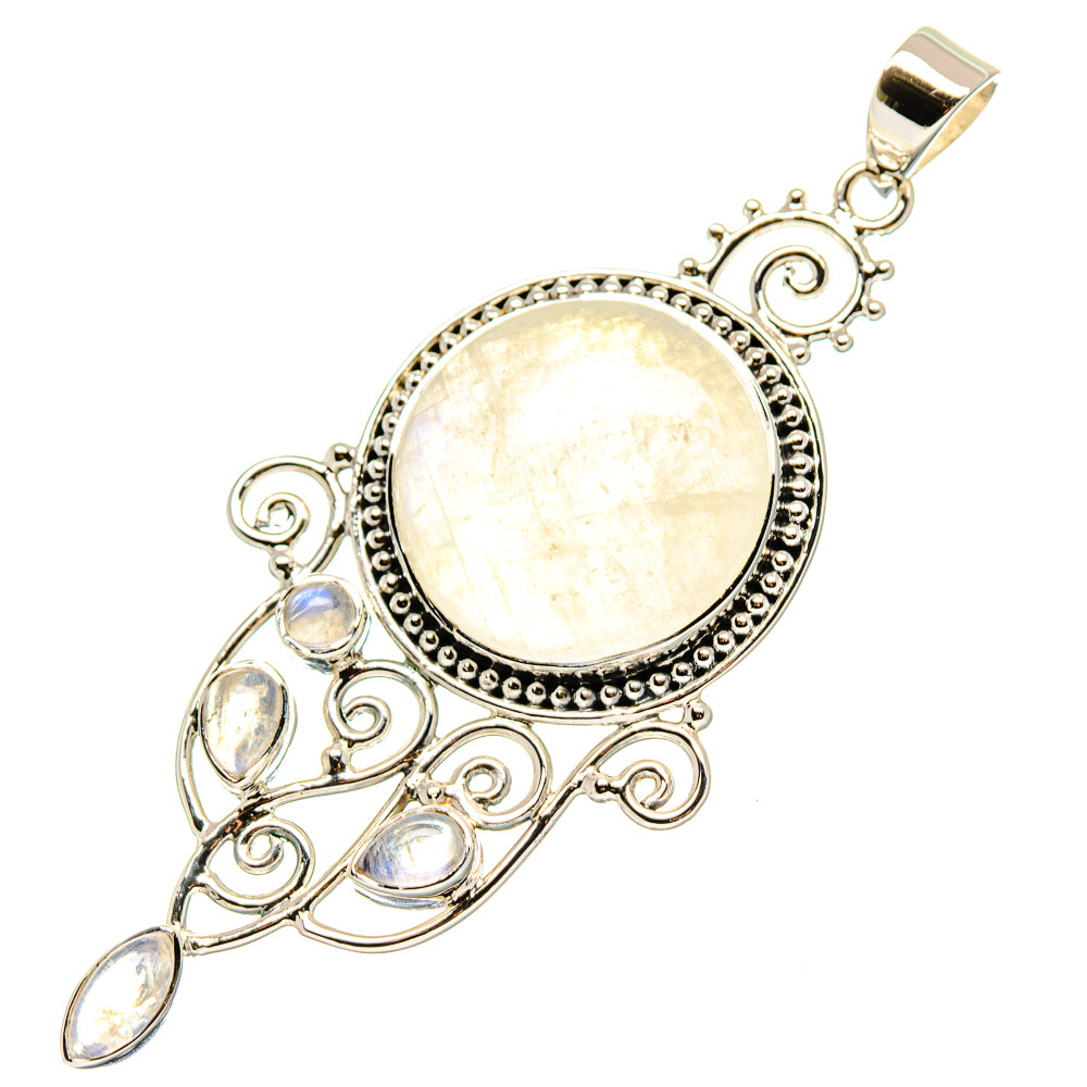 Rainbow Moonstone Pendants handcrafted by Ana Silver Co - PD19668