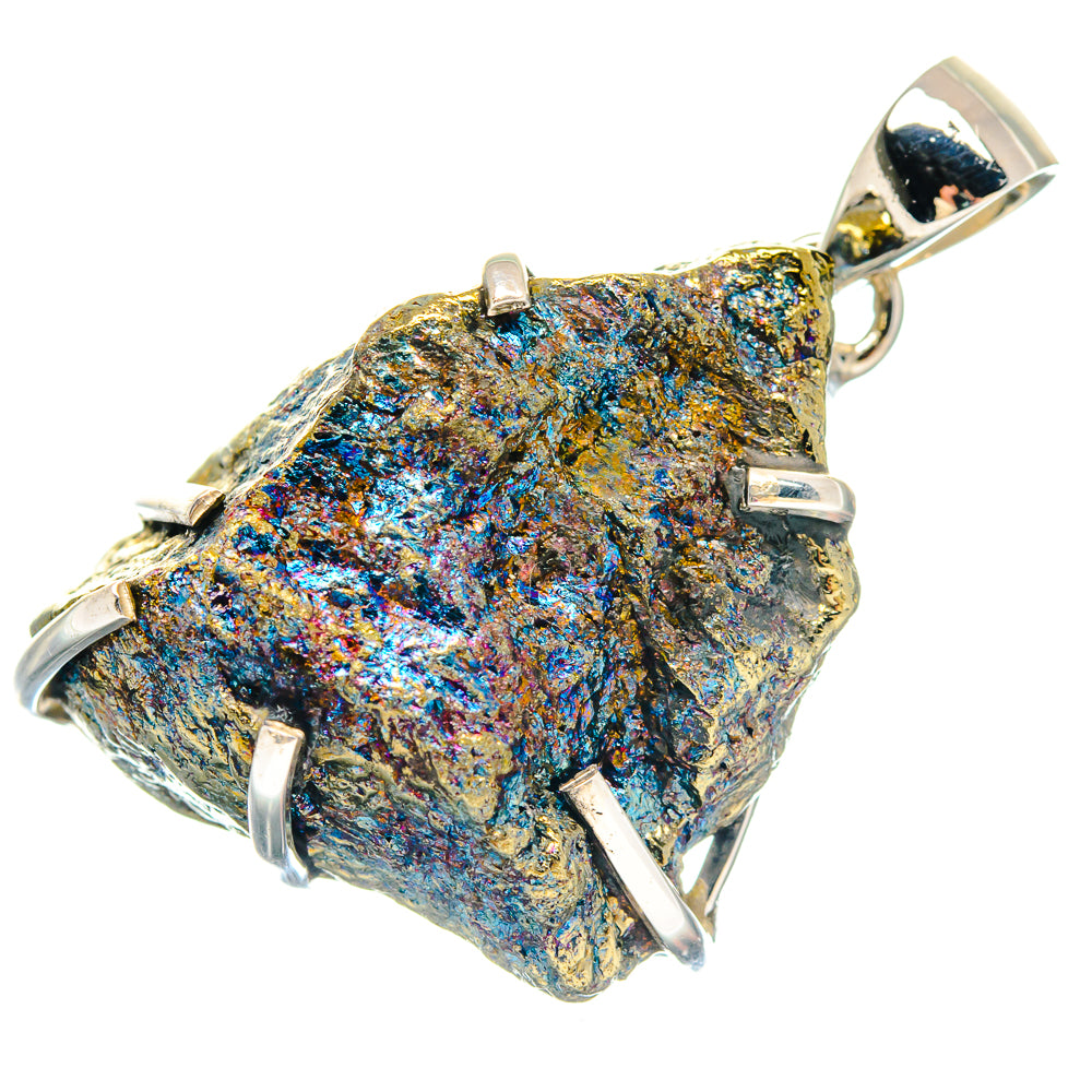 Spectro Pyrite Druzy Pendants handcrafted by Ana Silver Co - PD19685