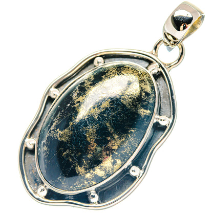 Pyrite Agate Pendants handcrafted by Ana Silver Co - PD19688