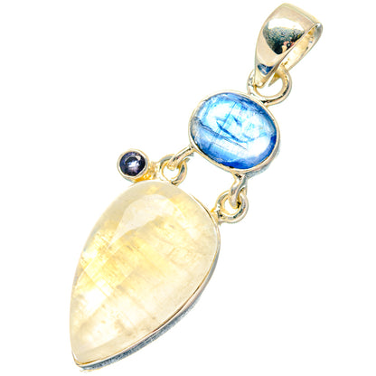 Rainbow Moonstone Pendants handcrafted by Ana Silver Co - PD19696