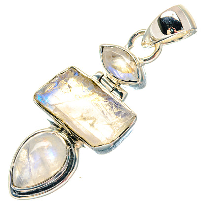 Rainbow Moonstone Pendants handcrafted by Ana Silver Co - PD19698