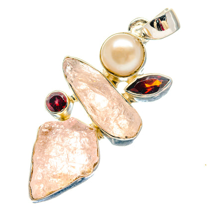 Rose Quartz Pendants handcrafted by Ana Silver Co - PD19720