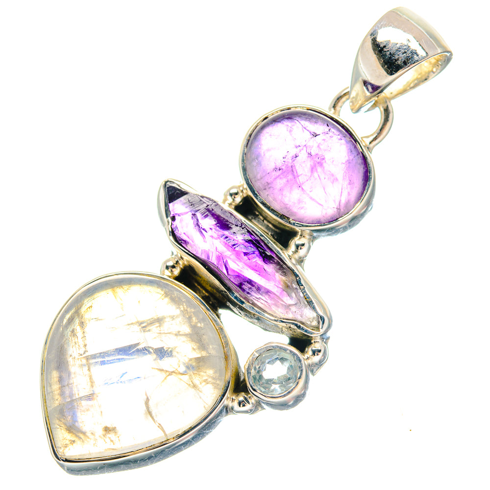 Rainbow Moonstone Pendants handcrafted by Ana Silver Co - PD19726