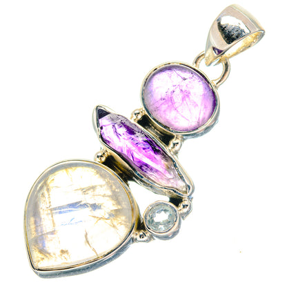 Rainbow Moonstone Pendants handcrafted by Ana Silver Co - PD19726