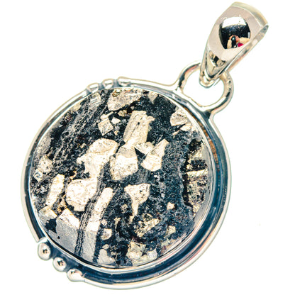 Pyrite Agate Pendants handcrafted by Ana Silver Co - PD19731 - Photo 2