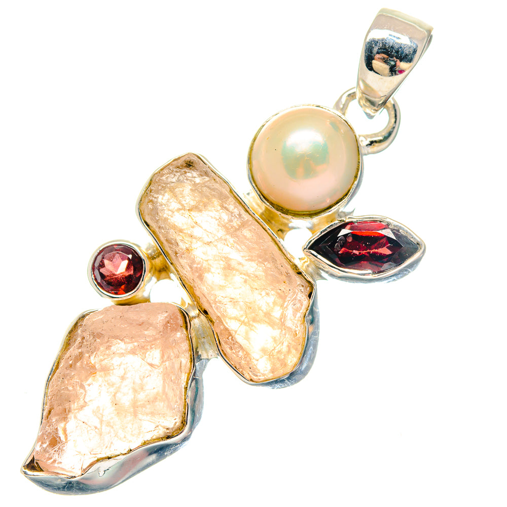 Rose Quartz Pendants handcrafted by Ana Silver Co - PD19757