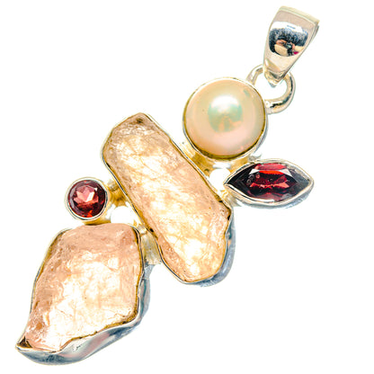 Rose Quartz Pendants handcrafted by Ana Silver Co - PD19757